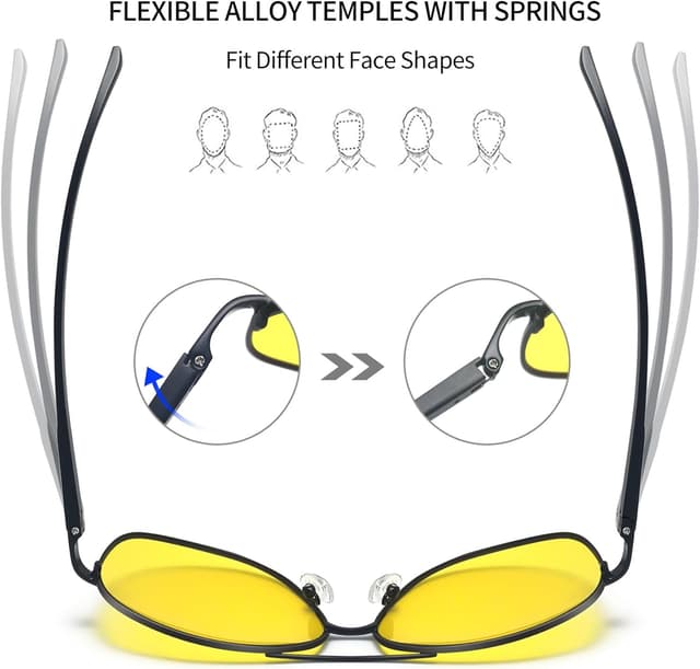 Thumbnail 3 de Joopin Occhiali da Sole Polarizzati Pilota Retrò