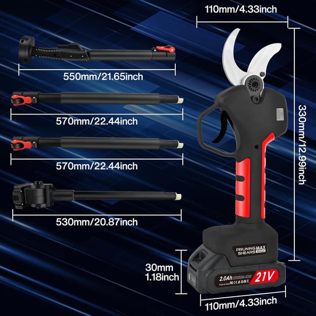 Detalle de NUZEKY forbice potatura batteria 50 mm