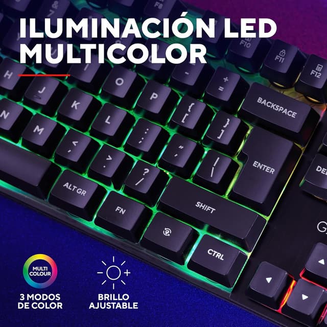 Detalle 2 de Trust Gaming GXTrust 835 Azor teclado 8 teclas