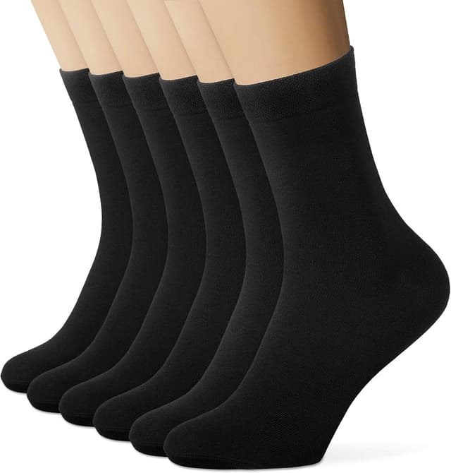Detalle de Chaussettes de sport homme et femme en coton (lot de 6 paires) – modèles noir et blanc