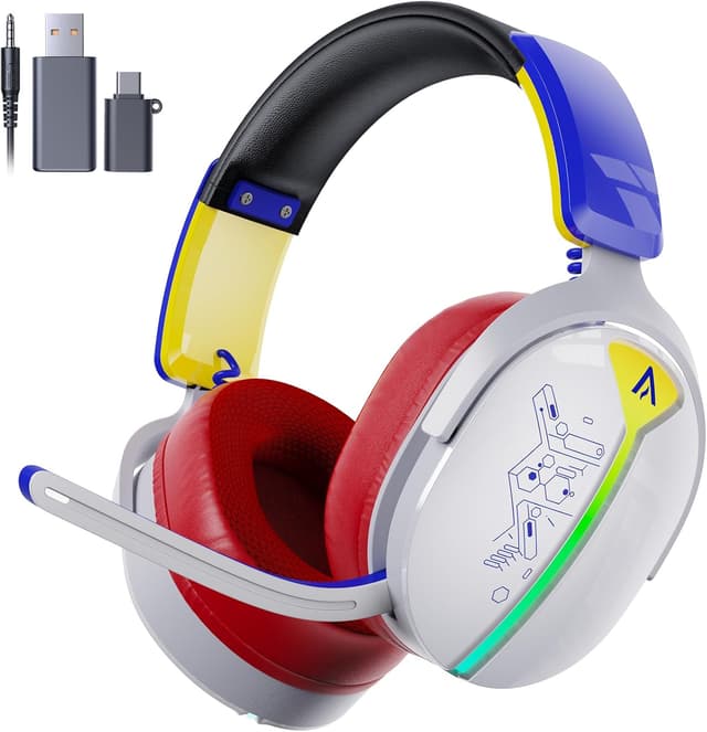 Thumbnail 6 de Buwnia Wireless Gaming Headset for PS5, PC, PS4 & Switch with 2.4GHz lossless audio, Bluetooth 5.3 & 40H battery