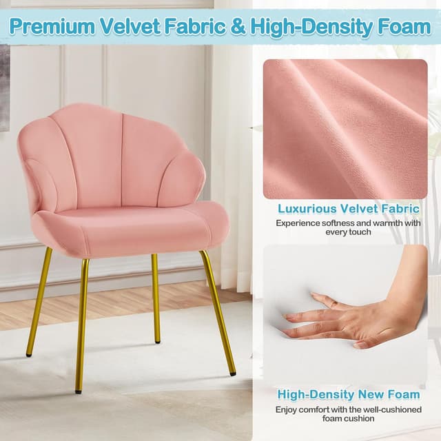 Detalle de Yaheetech poltrona in velluto 56 cm