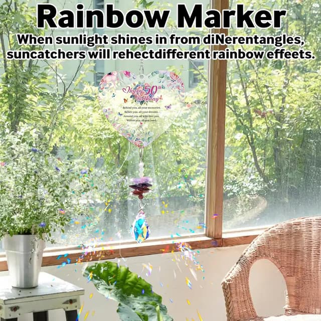 Detalle de 50th Birthday Crystal Suncatcher Gift