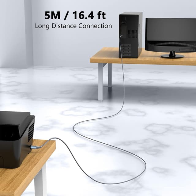 Thumbnail 3 de ANMIEL Druckerkabel 5M USB 2.0 für Drucker