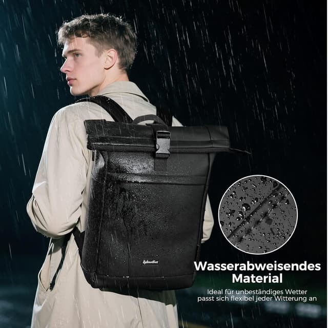 Detalle 2 de Sylvanthos wasserdicht Rolltop Rucksack 18–25L
