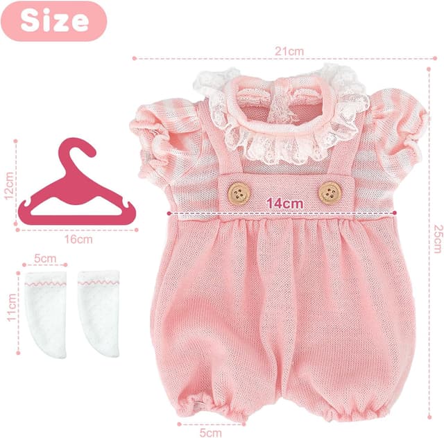 Detalle de Aolso Puppenkleidungsset 14–18 Zoll für 35–45 cm