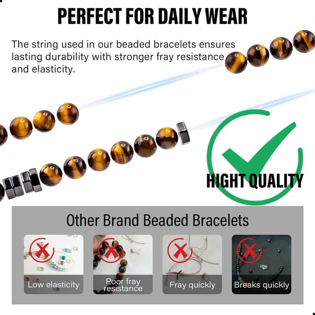 Detalle de Lameybrt Armband Set Multi mit Lava, 6–12 Zoll