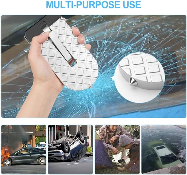 Detalle 2 de URAQT Car Door Pedal & Roof-Rack Foot Ladder with Safety Hammer (Grey)