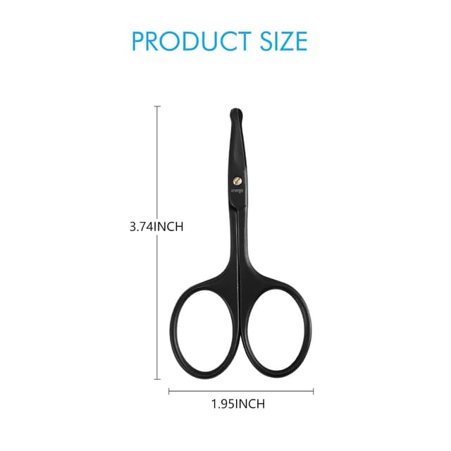Detalle 2 de LIVINGO 3.75" Premium Nose Hair Scissors with Curved Safety Blades