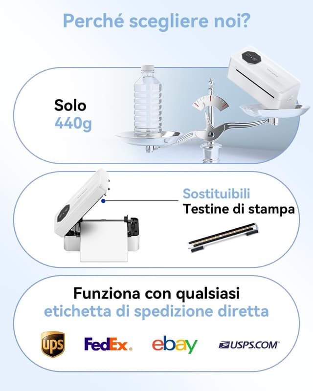 Thumbnail 5 de TATTMUSE Stampante Etichette Termiche 4x6 Bluetooth