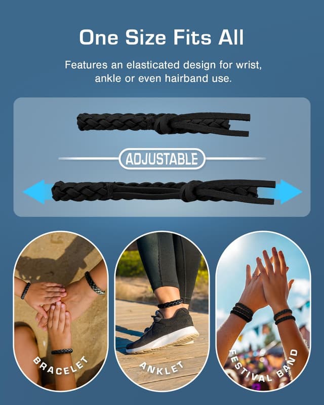 Detalle de Active Era Mosquito Repellent Bracelet (DEET-free) – Black, 18 pack