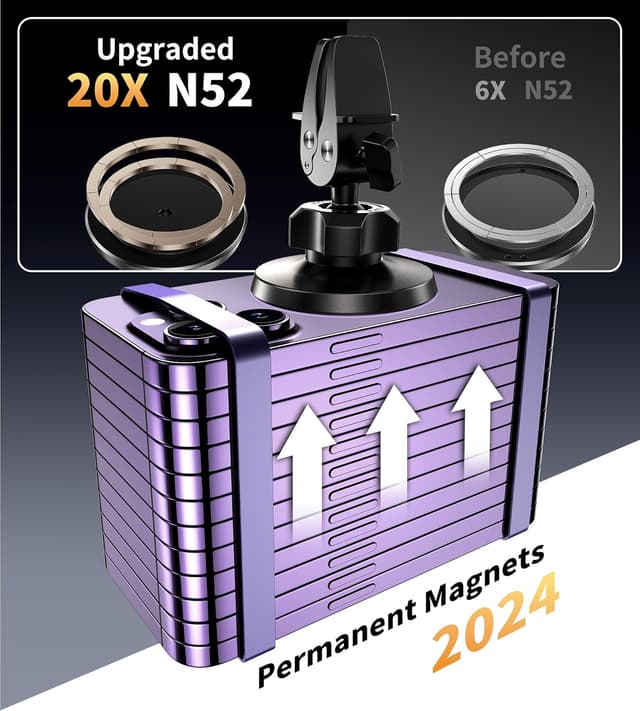 Thumbnail 3 de BHHB Starker Magnet Handyhalterung Auto 360°