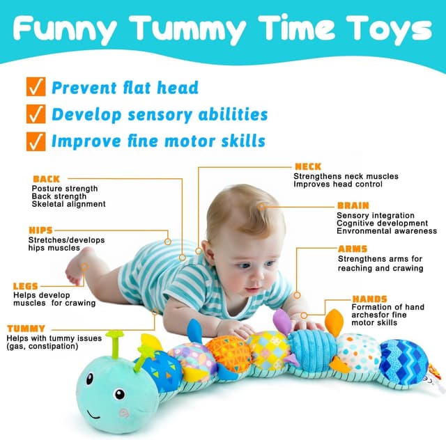 Detalle de Lypsochaat Caterpillar sensory toy for 0-6 months