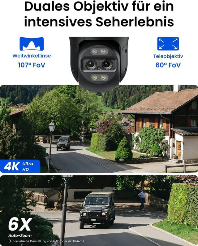 Detalle 2 de Reolink 4K 8MP PTZ Überwachungskamera 6X