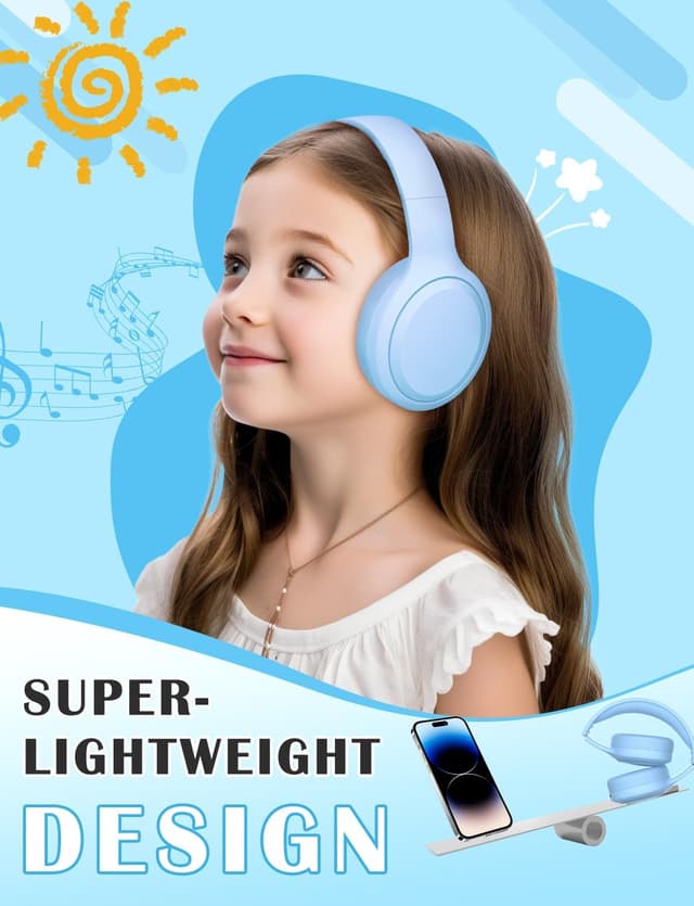 Thumbnail 4 de YOYOTUNE Kids Bluetooth Headphones Bluetooth 5.1