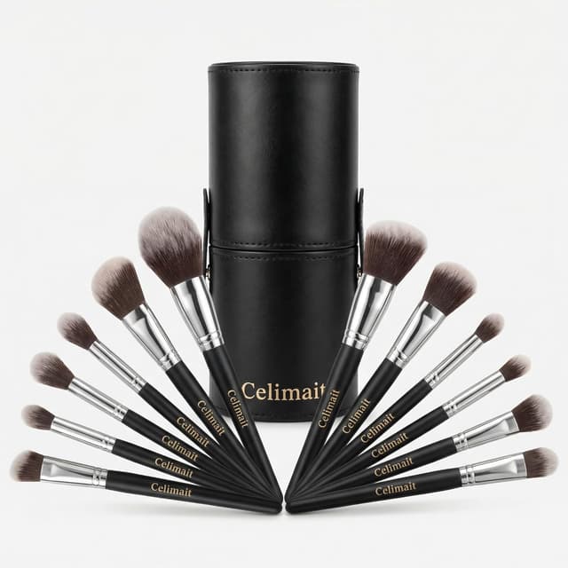 Detalle de Celimait Makeup Brushes Set 12 pcs