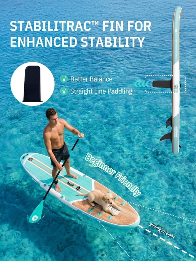 Detalle de Niphean Stand-up-Board 320 cm mit Sitz und Zubehör, Tragkraft bis 200 kg – SUP für 2 Personen