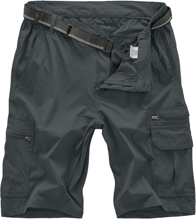 Detalle 2 de Jessie Kidden Men’s Outdoor Casual Expandable Waist Quick-Dry Fishing & Hiking Shorts
