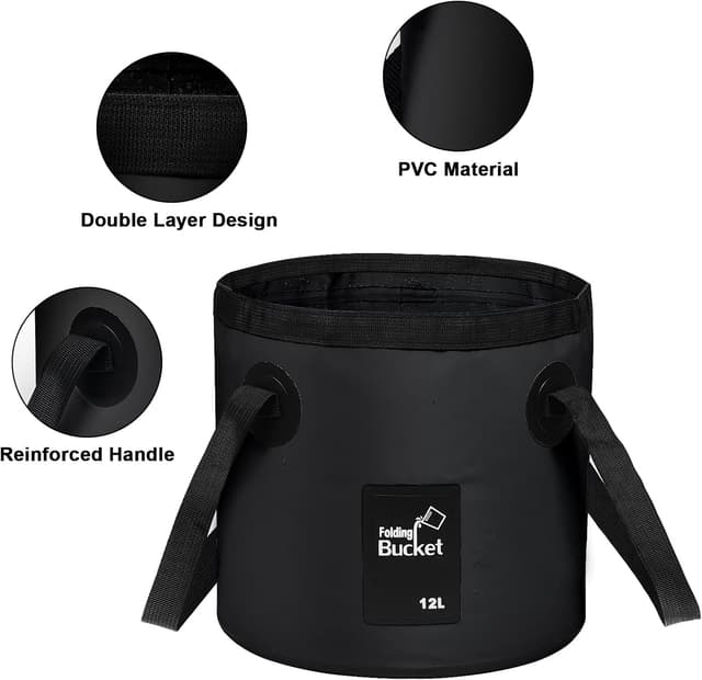 Detalle 2 de iGreely Folding Bucket 20L collapsible camping pail 🪣