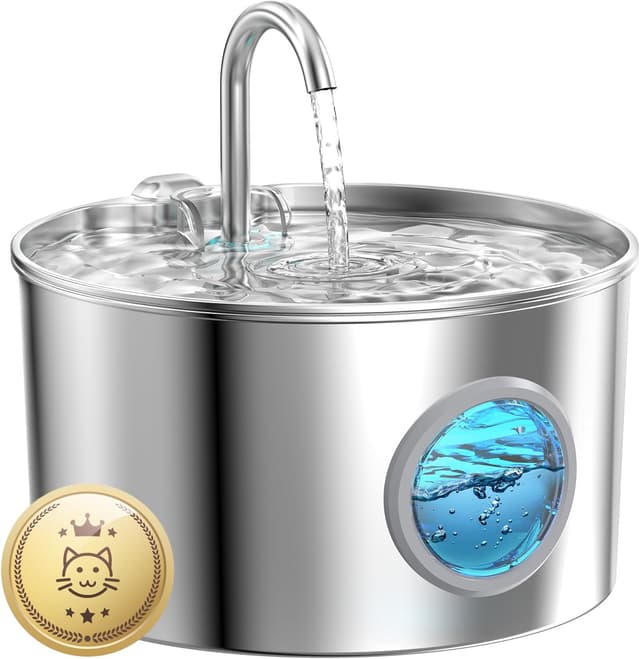 Imagen de Cat Water Fountain Stainless Steel 74oz en OfertitasTOP