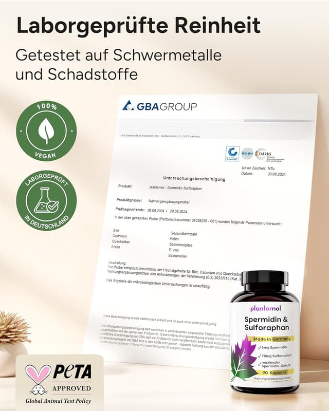 Detalle 2 de Spermidin Kapseln hochdosiert mit Sulforaphan