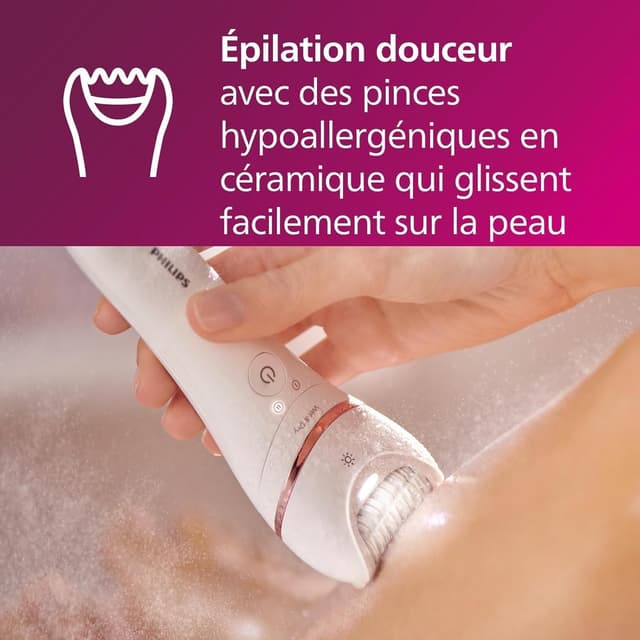 Thumbnail 3 de Philips Series 8000 Epilateur Wet & Dry, 8 accessoires
