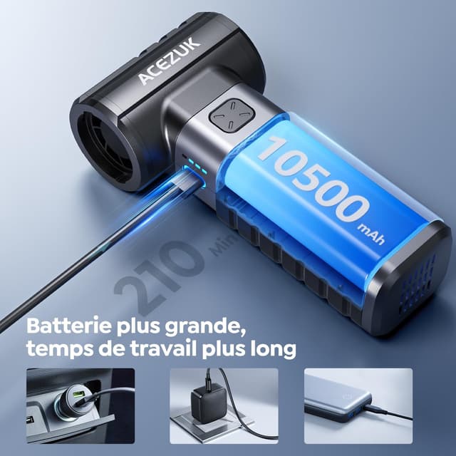 Thumbnail 3 de ACEZUK AD100 Souffleur 10500mAh 300000TR/Min
