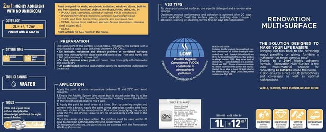 Detalle de V33 Renovation Multi-Surface paint