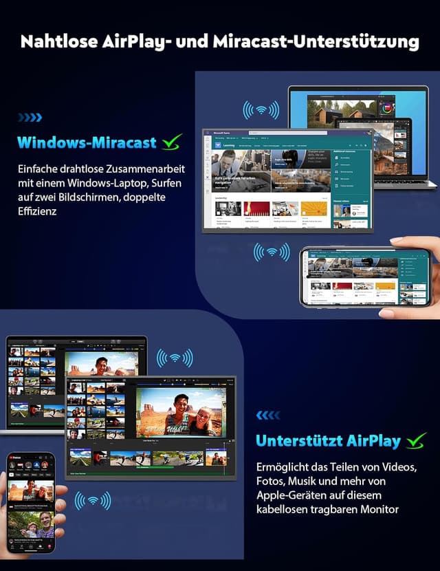 Detalle 2 de MAGICRAVEN Drahtloser Portable Monitor 15,6"