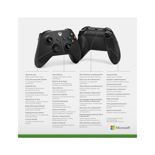Detalle 2 de Xbox Wireless Controller Carbon Black für Gaming