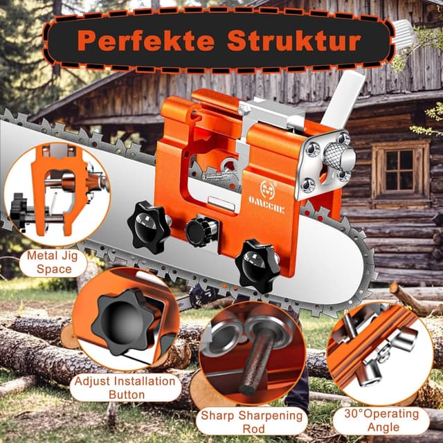 Detalle de Chainsaw sharpening jig kit 10 steels