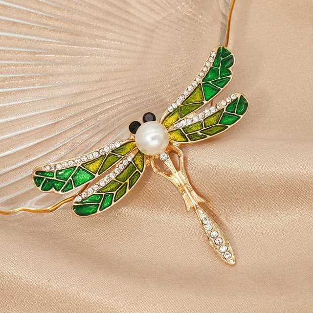 Detalle de Tidefire Insekten-Kristallbrosche (Biene, Libelle, Schmetterling) als Strass-Anstecknadel für Damen