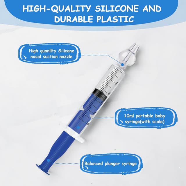 Thumbnail 6 de Vicloon Baby Nasendusche (4er Set) – 10-ml Nasenspüler aus 100% Silikon für Babys