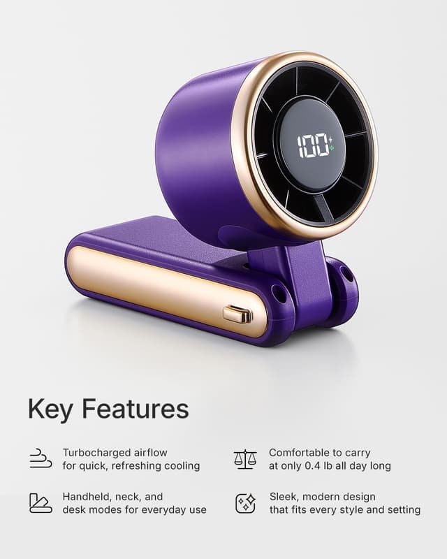 Detalle 2 de Bearwind Portable Handheld Turbo Fan 4000mAh