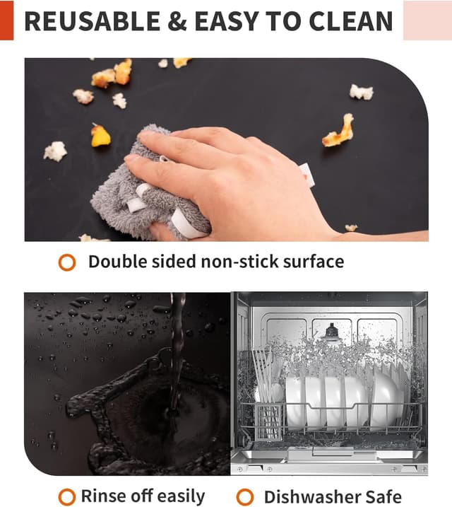 Detalle 2 de Oven Liners 17"x25" 2-Pack Reusable Oven Mats