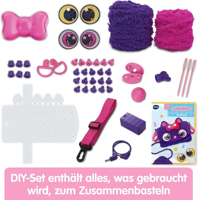 Detalle 2 de VTech Kid’Couture Zauberhafte Katzen-Handtasche – DIY-Stickset mit Licht- und Soundeffekten (5–9 Jahre)