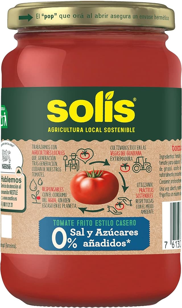 Thumbnail 3 de SOLIS Tomate Frito Estilo Casero 0% Sal y Azúcares Añadidos 🍅
