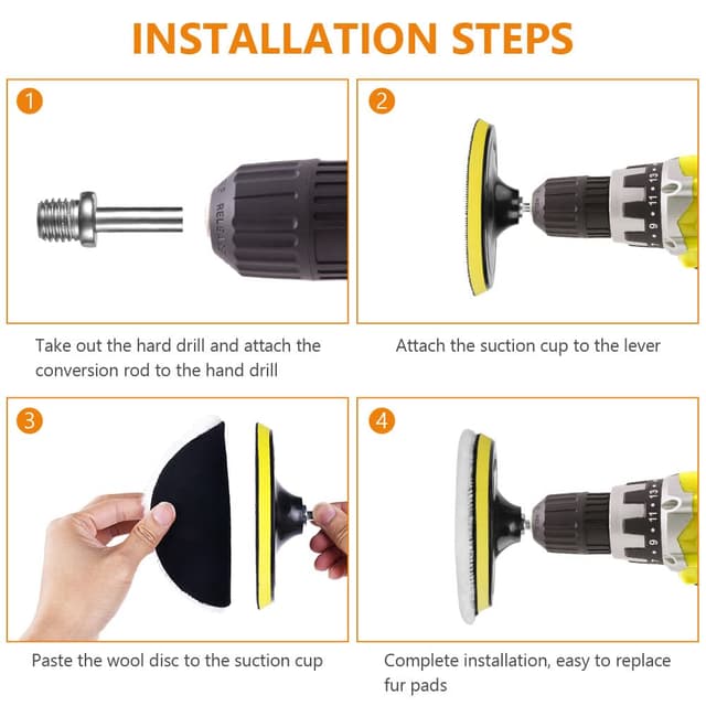 Detalle de URAQT Car Polishing Pads 150mm