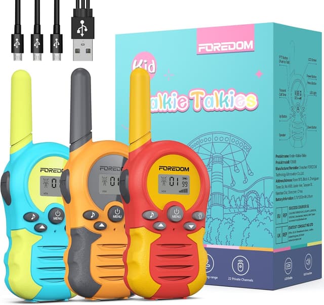 Detalle de FOREDOM Kinder Walkie Talkie 3er Set