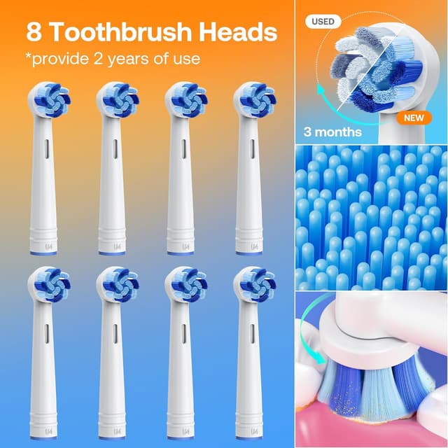 Detalle de Bitvae Rotating Electric Toothbrush with 8 Heads