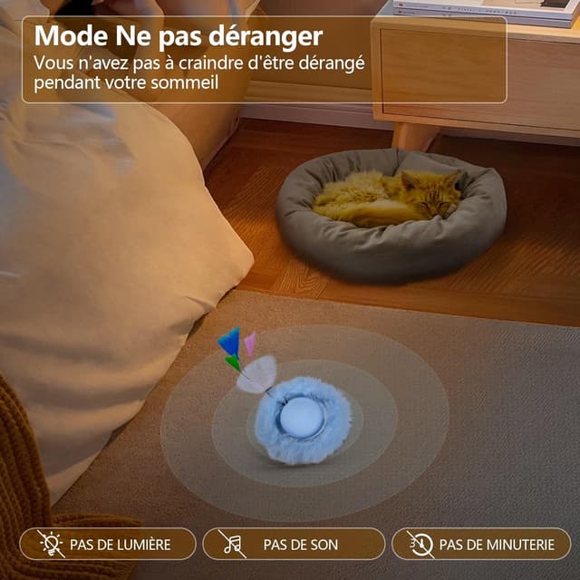 Detalle 2 de GoldenSun balle jouet intelligente pour chat avec tapis à 5 trous (souris) – jeu d’intérieur 2 en 1