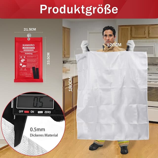 Thumbnail 3 de Kanhiro Löschdecke Küche 1 m x 1 m