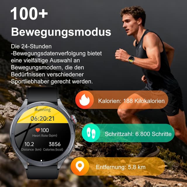 Thumbnail 6 de YUPENG AI Smartwatch Herren