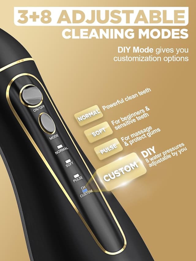 Detalle de Oralfree Cordless Water Flosser Teeth Pick (Rechargeable Travel Pik) with 5 Replacement Tips