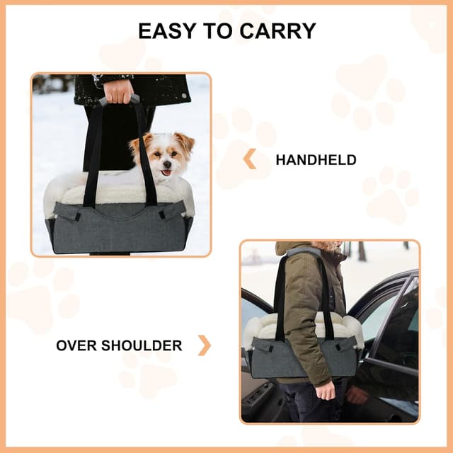 Thumbnail 5 de GeerDuo Center Console Dog Car Seat for Small Dogs 25 lbs
