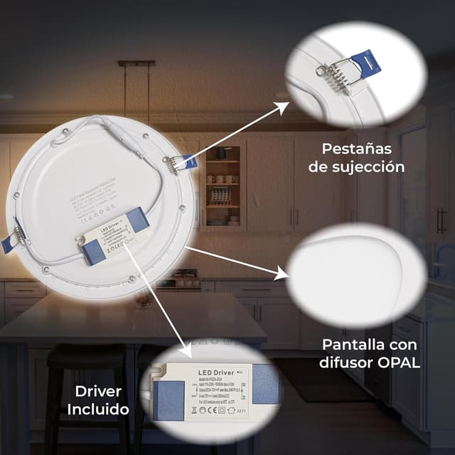 Thumbnail 4 de LED ATOMANT Pack 4x Downlight LED Extraplano Redondo