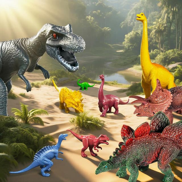 Detalle de Guminnara 22 in 1 Toddler T-rex Dinosaur Truck Toy Set (Ages 3–7) with 18 Dino Figures