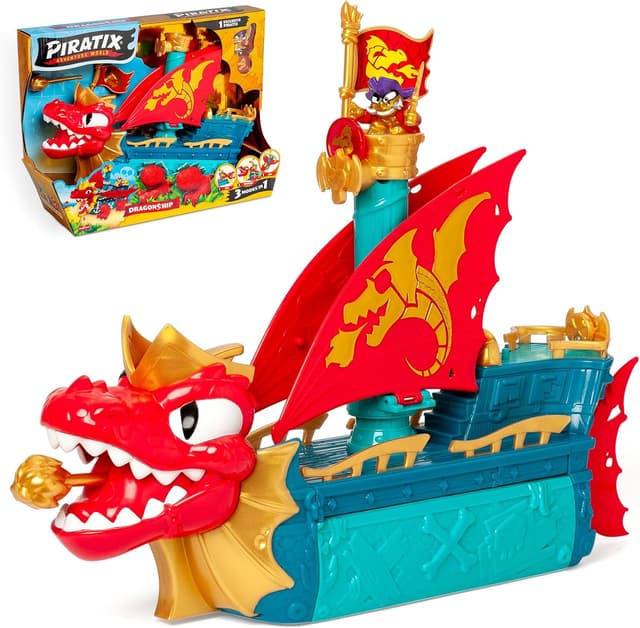 Imagen de PIRATIX Dragon Ship 3 en 1 barco dragón en OfertitasTOP