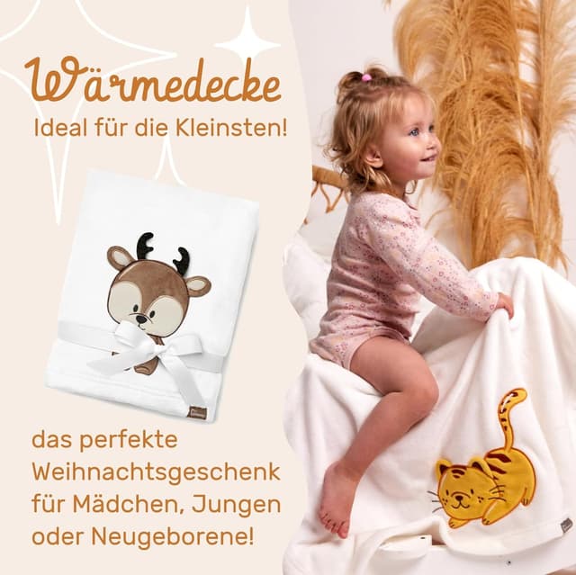 Thumbnail 2 de Be Mammy Manta Caliente Blanco Niño Bebé Concierto Ciervo🦌