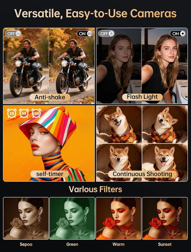 Thumbnail 6 de XNSIAKXA 4K 64MP WiFi Vlogging Camera